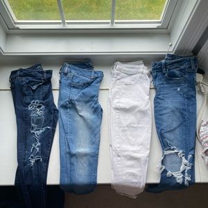 4 pairs of american eagle jeans; $10 each